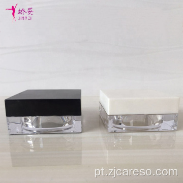 Embalagem Frasco para cosméticos em formato quadrado Frasco para pó solto